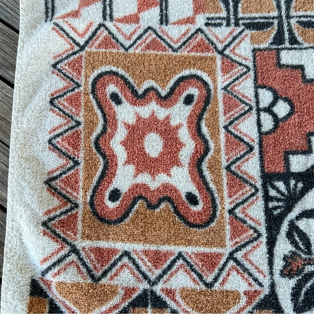 VTG Bibb Pueblo de Cochiti Fringed Towel Set The First Americans Cotton 70s GUC
